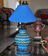 Turquoise and Green Table Lamp (Without Lampshade)